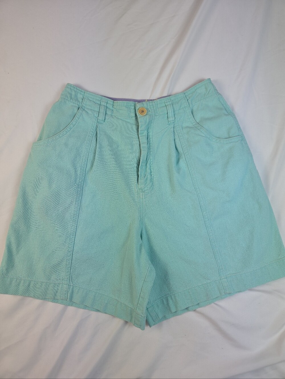 Patagonia 90's VTG USA Made Mint Green Women's Weekender High Waist Shorts Sz 10